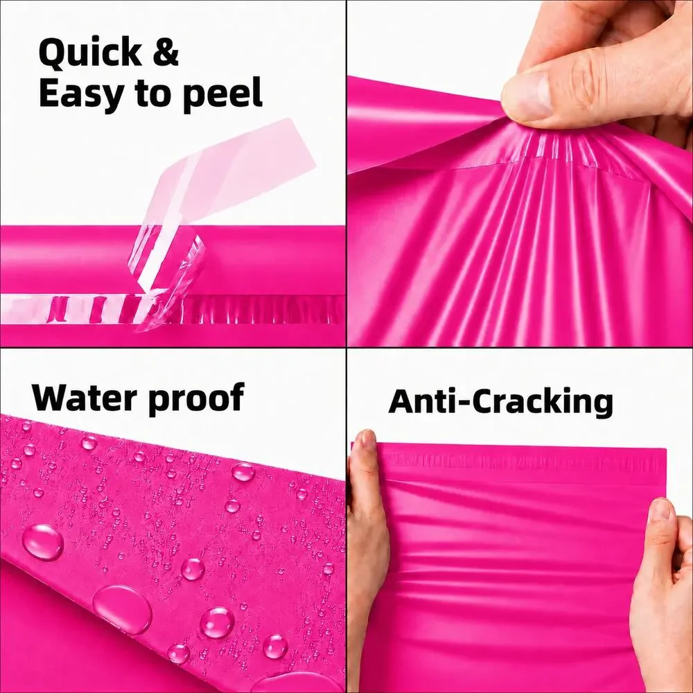 POLYMAILERS PINK SHIPPING BAGS (10 PACK) 12